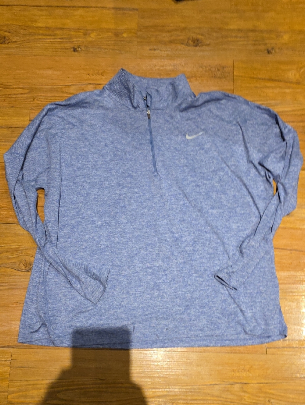 Nike Heathered Light Blue Quarter-Zip Pullover